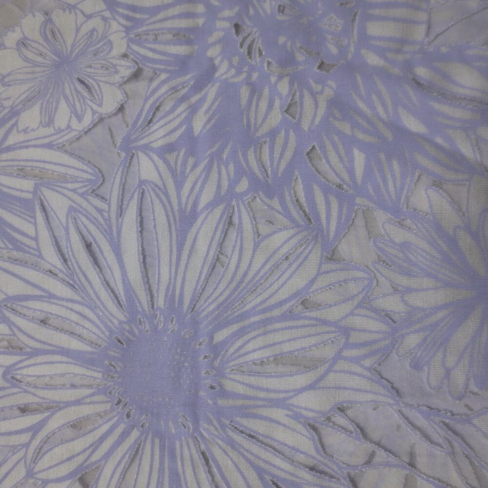 NWT CHRISTOPER & BANKS womens BLOUSE shirt WHITE lavender PURPLE sheer SIZE XL - Picture 9 of 10